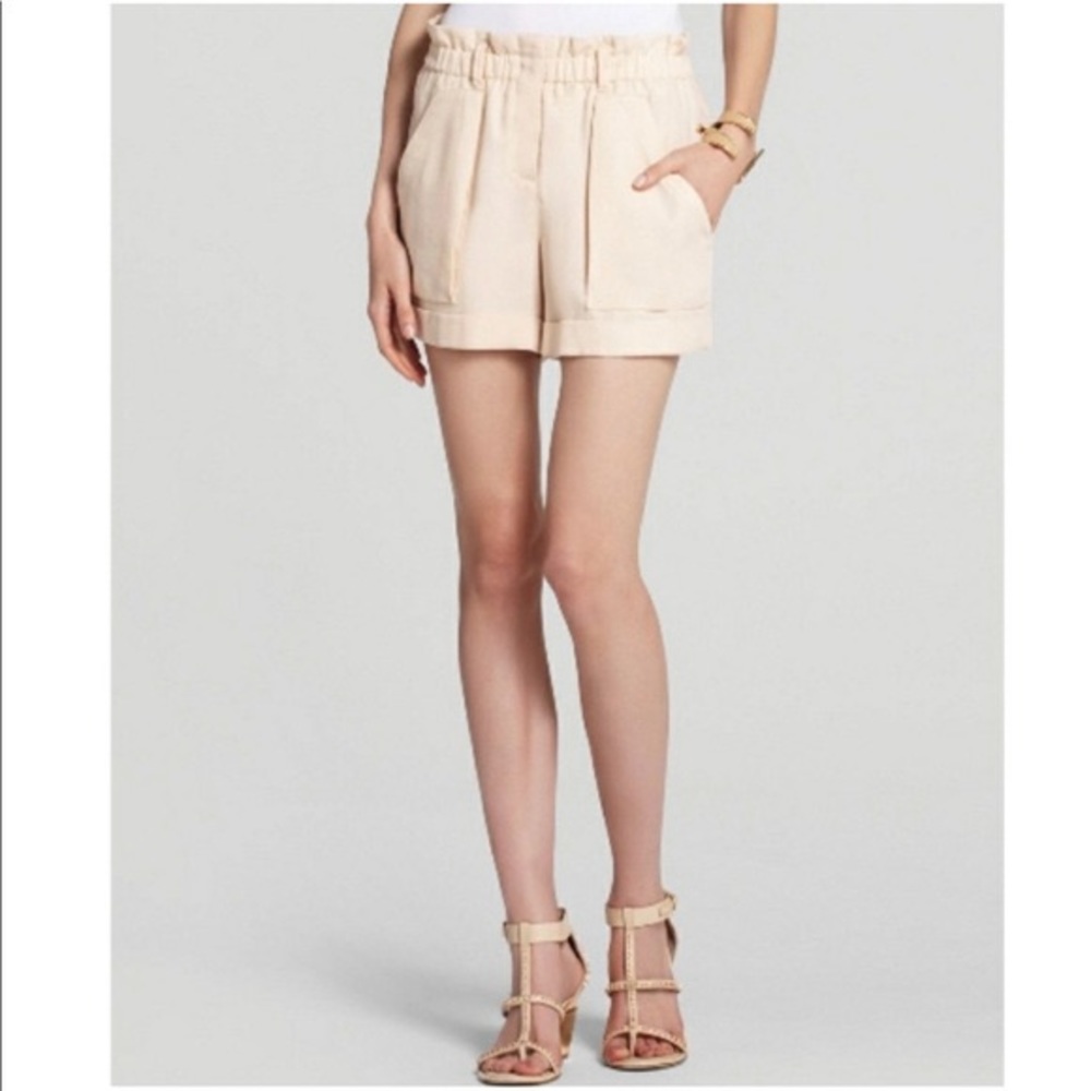 BCBG MAXAZRIA White paper bag waist shorts